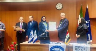 تدريسية من الكلية تشارك في مؤتمر علمي دولي في جمهورية إيران الإسلامية وتحصد وسام الإبداع العلمي
